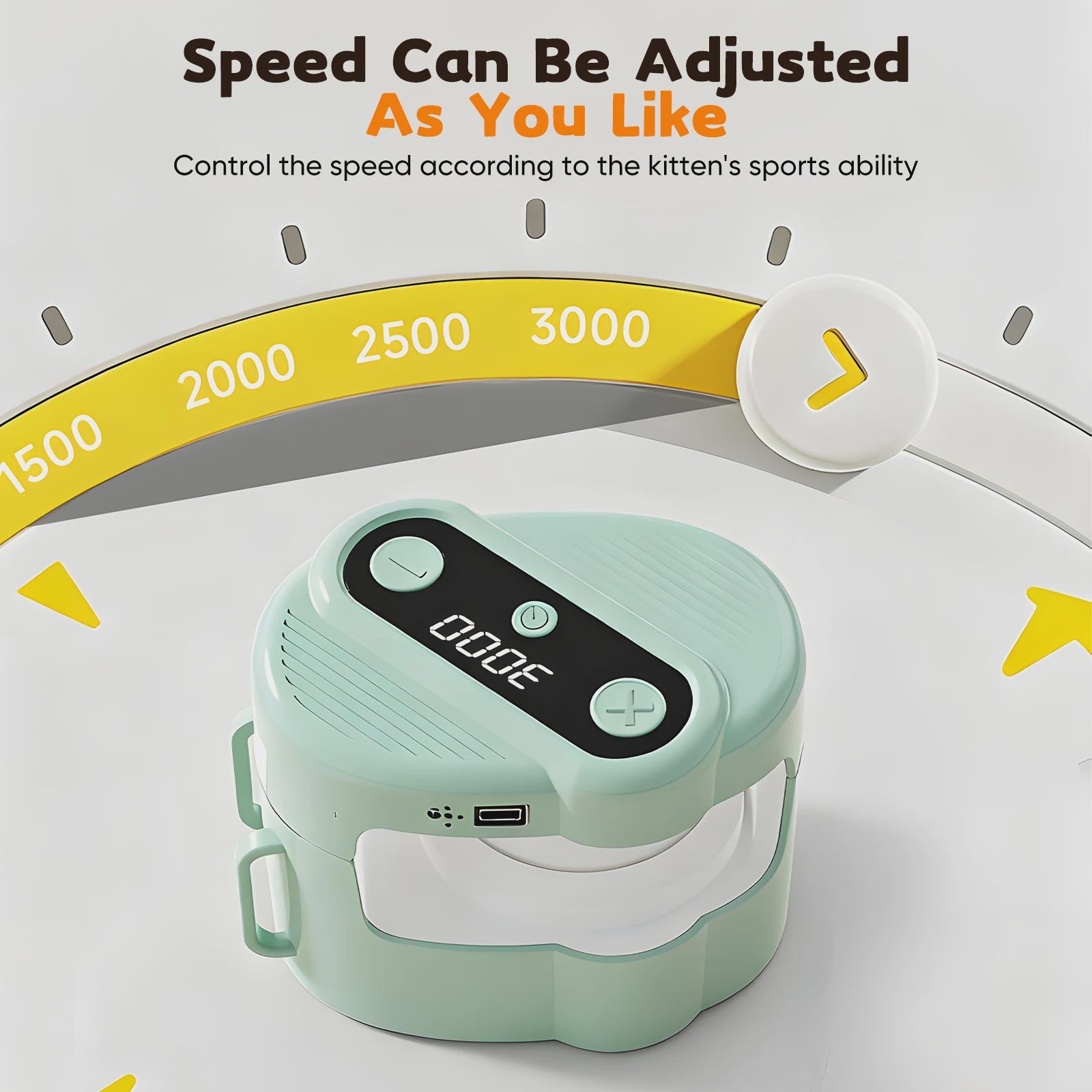 Automatic Interactive Cat Toy Smart Indoor Chase Toy with Remote Control, Bird Sounds & 3-Speed Motion for Hunting Chasing Toys
