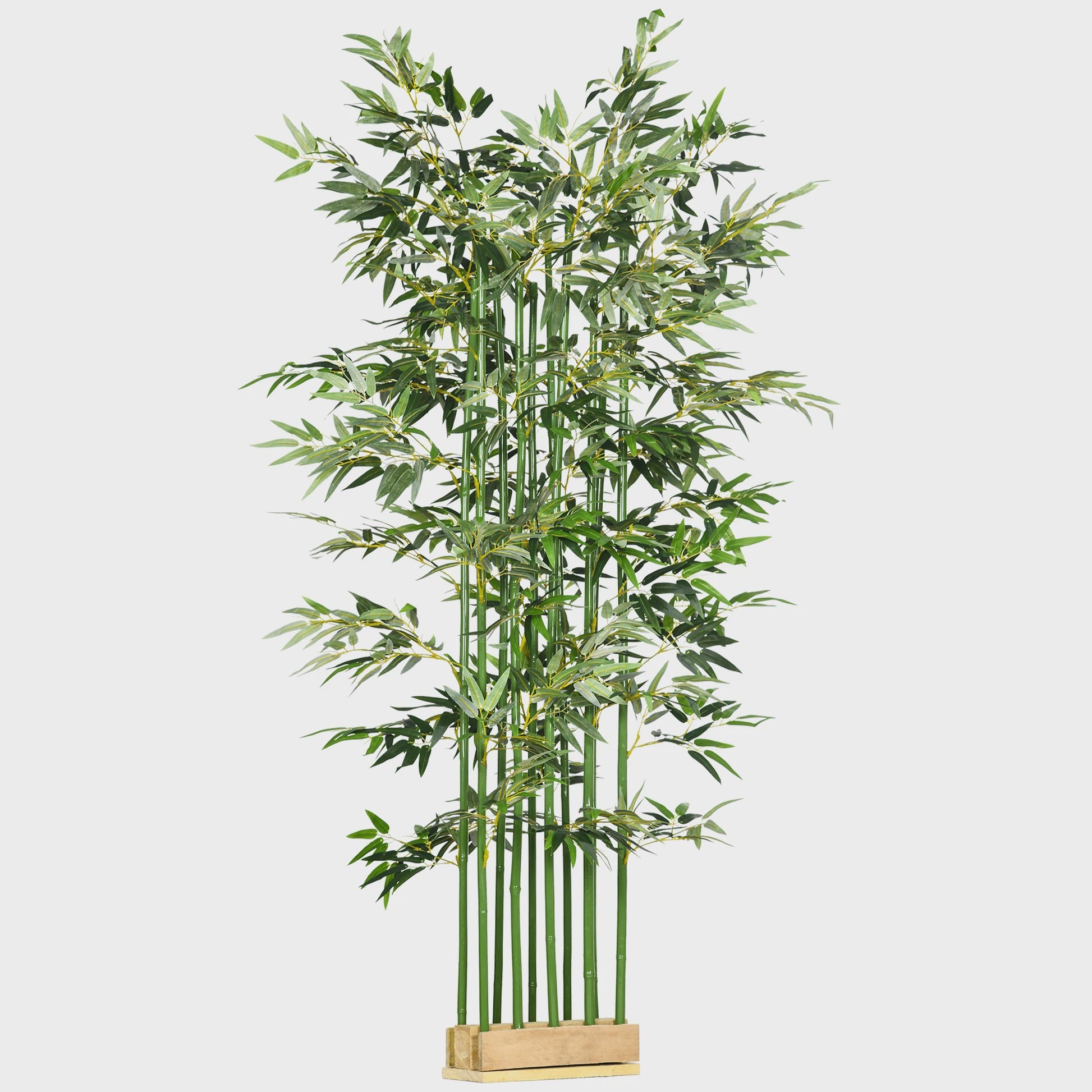 Realistische Kunst Bamboe Plant met 1640 Bladeren in Houten Pot - Onderhoudsarm voor Binnen & Buiten