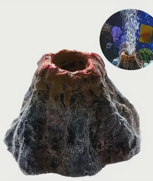 Aquarium Vulkaan Decoratie met Bubbelsteen - Verrijkt Zuurstof & Sfeer