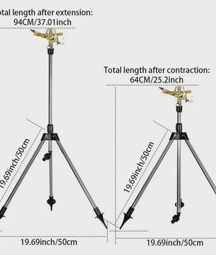 360° Draaibare Tripod Sproeier - Automatische Verstelbare Water Sproeier voor Gazon en Tuin