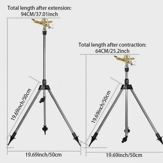 360° Draaibare Tripod Sproeier - Automatische Verstelbare Water Sproeier voor Gazon en Tuin