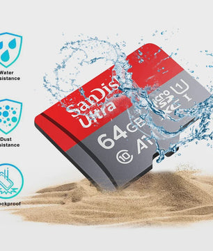 SanDisk Ultra Micro SD Kaart 32GB, 64GB, 128GB - Class 10, UHS-I, A1 Snelheid