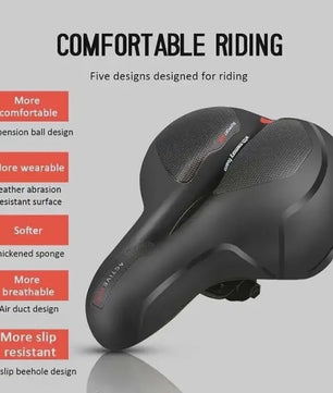 Comfortabel Fietszadel Heren Dames - Ademend, Schokabsorberend & Veilig - MTB Racefiets Zadel
