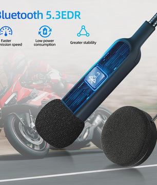 Motorhelm Bluetooth 5.3 Headset - Draadloze Stereo Communicatie & Handsfree Bellen