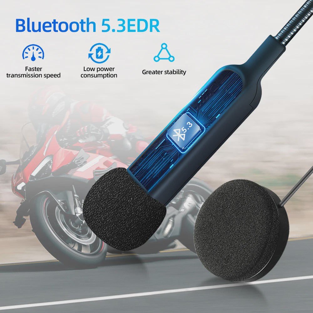 Motorhelm Bluetooth 5.3 Headset - Draadloze Stereo Communicatie & Handsfree Bellen