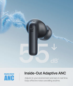 Baseus Bass EP10 Ultra Draadloze Oordopjes met Adaptive ANC, Hi-Res Audio en 65 uur batterijduur