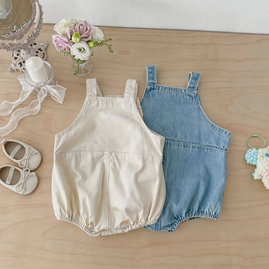 Schattige Denim Baby Overalls met Zakken - Lente & Zomer Collectie