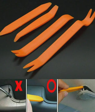 4-delige Autotrim Verwijderingsset: Paneel, Deur, Dashboard & Radio Clip Gereedschap