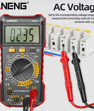 ANENG SZ304 Digitale Multimeter: Hoge Precisie AC/DC Spanning, Stroom, Weerstand & NCV Tester
