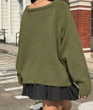 Dames Gebreide Pullover met Ronde Hals - Casual & Veelzijdig