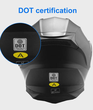 Modulaire Motorhelm Mat Zwart - Dubbele Lens, DOT Gecertificeerd, Unisex