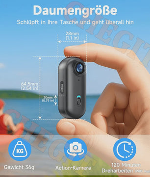 4K Mini Actiecamera met WiFi & Magnetische Bevestiging - Lichtgewicht POV Camera voor Motor, Fiets, Sport & Vlog