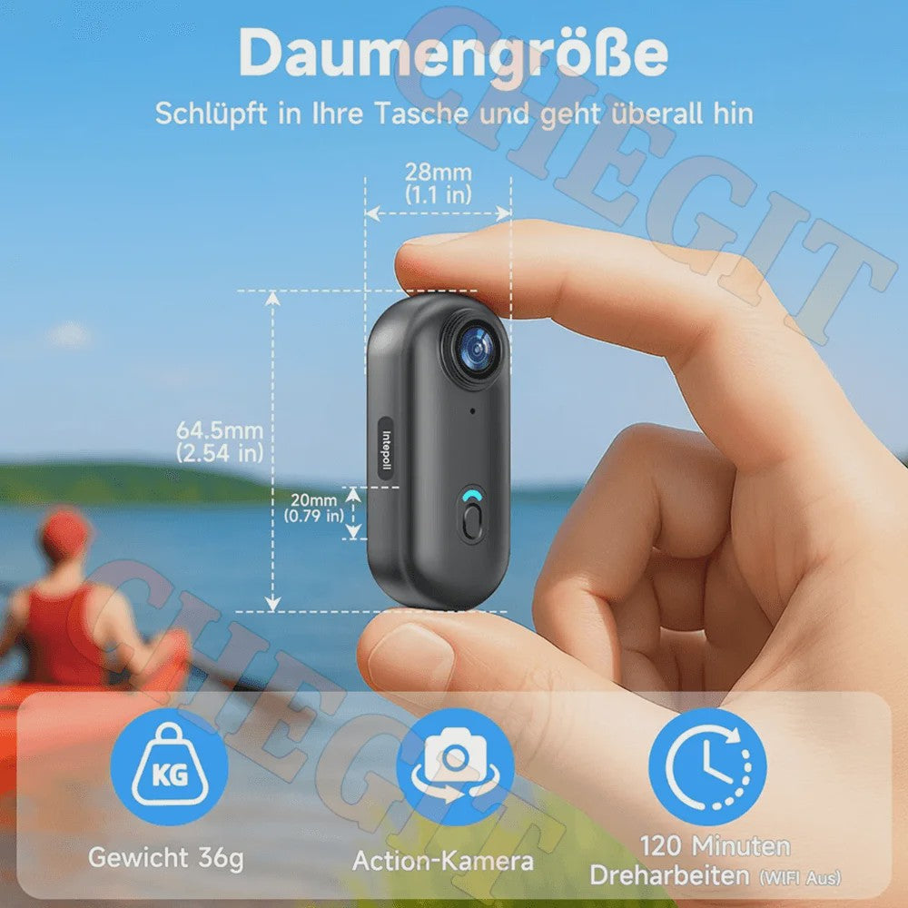 4K Mini Actiecamera met WiFi & Magnetische Bevestiging - Lichtgewicht POV Camera voor Motor, Fiets, Sport & Vlog