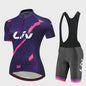 LIV Dames Fietsset Zomer - Korte Mouwen Jersey & Bibshort - Sneldrogend