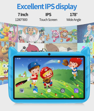 Kinder Tablet 7 Inch Android 13 - 4GB RAM/64GB Opslag - Educatief & Leuk Cadeau - WiFi 5G
