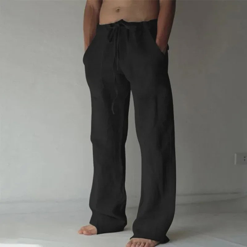 Linnen Heren Broek - Ademend & Comfortabel Zomerbroek met Elastische Taille