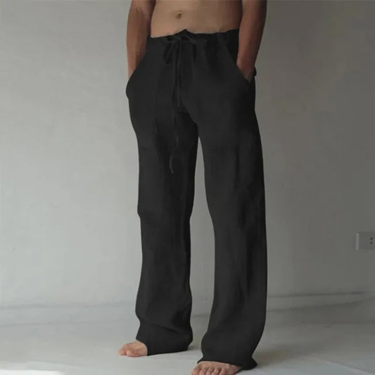 Linnen Heren Broek - Ademend & Comfortabel Zomerbroek met Elastische Taille