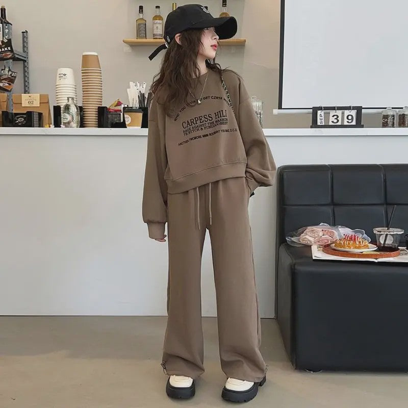Meisjes Sweater & Wijdvallende Broek Set - Herfst/Winter Collectie