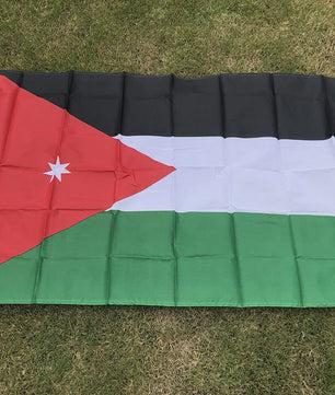 Jordan Vlag 90x150cm - Dubbelzijdig Bedrukt Polyester Hangende Decoratie