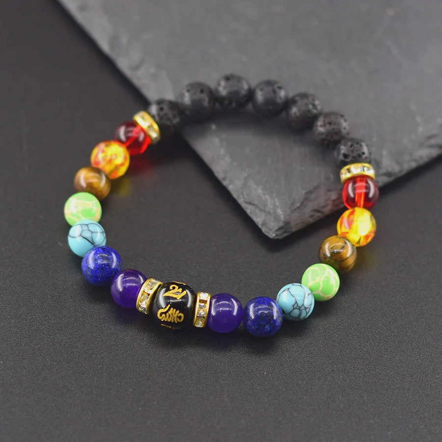 7 Chakra Armband Natuursteen - Helende Kristallen voor Mannen & Vrouwen
