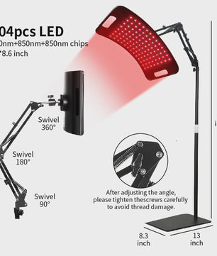 Professionele Roodlichttherapie Lamp 660nm & 850nm met Verstelbare Standaard