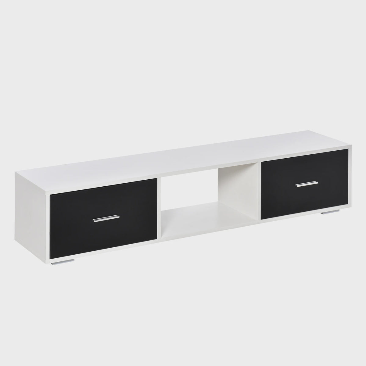 Stijlvol TV Meubel met 2 Lades en Open Vak - Max 60 inch TV