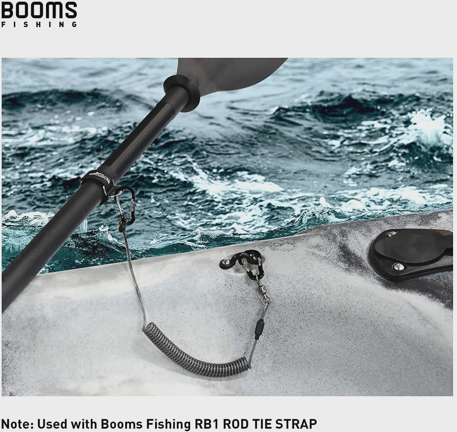 Booms Fishing T02RB1 Hengel Lanyard - 2M Elastisch, Heavy Duty voor Vissen & Kajak (4 stuks)