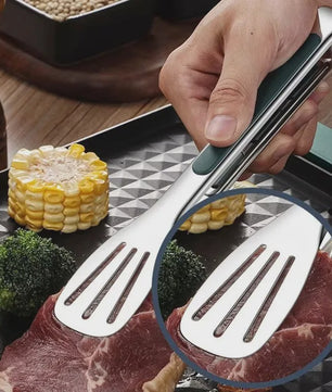 RVS Keukentang - Antislip, Vaatwasserbestendig, Grill & Barbecue Tang voor Vlees, Salade, Brood