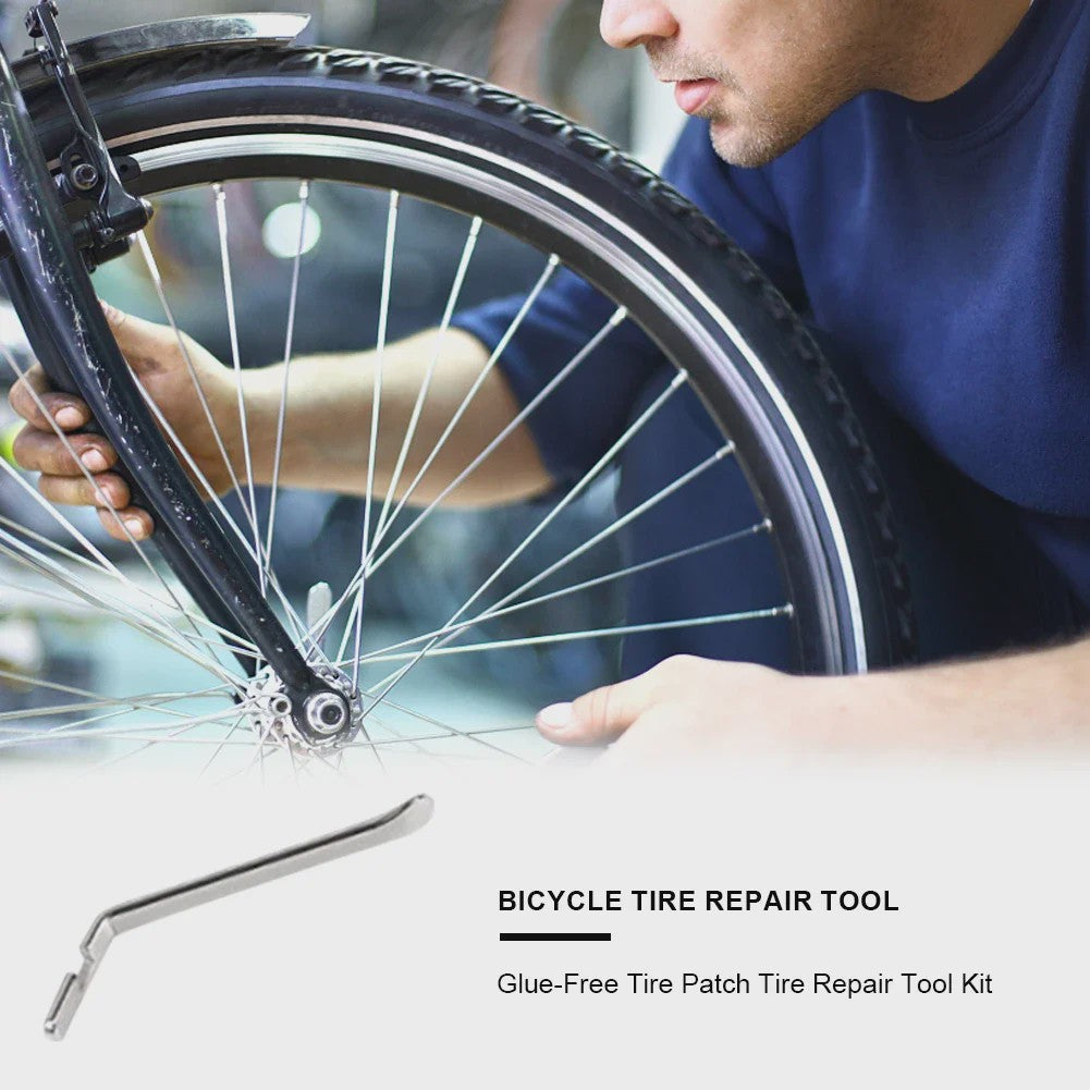 Fietsband Reparatiekit met Vulkaniseerlijm & Plakkers - Bandenplakset voor Mountainbike/Racefiets