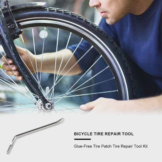 Fietsband Reparatiekit met Vulkaniseerlijm & Plakkers - Bandenplakset voor Mountainbike/Racefiets