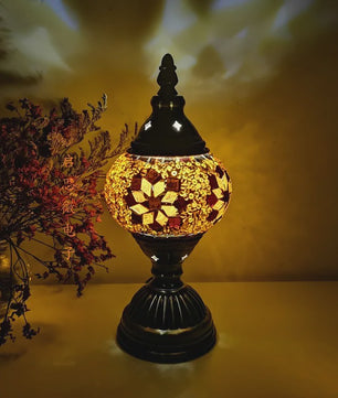 Handgemaakte Mozaïek Tafellamp - Vintage Art Deco Stijl Nachtlampje