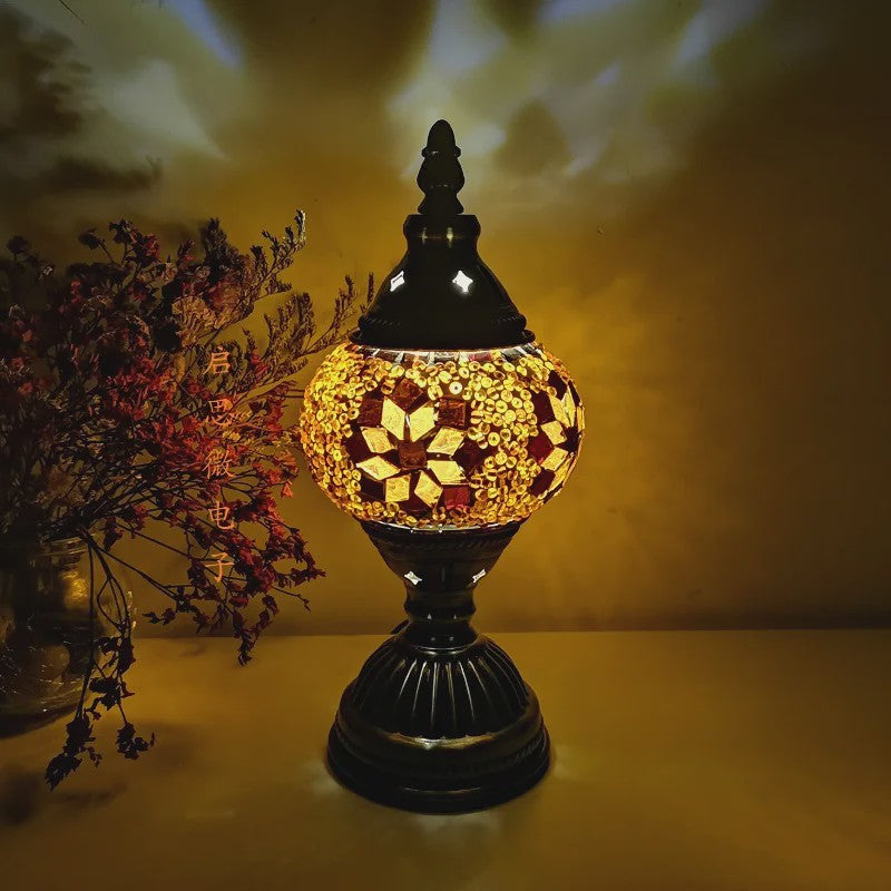 Handgemaakte Mozaïek Tafellamp - Vintage Art Deco Stijl Nachtlampje