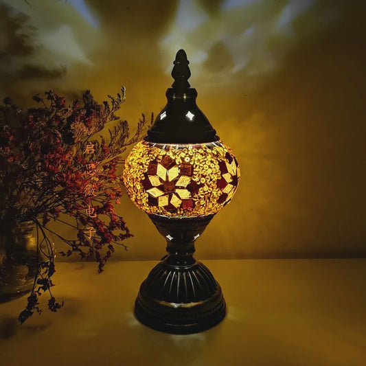 Handgemaakte Mozaïek Tafellamp - Vintage Art Deco Stijl Nachtlampje