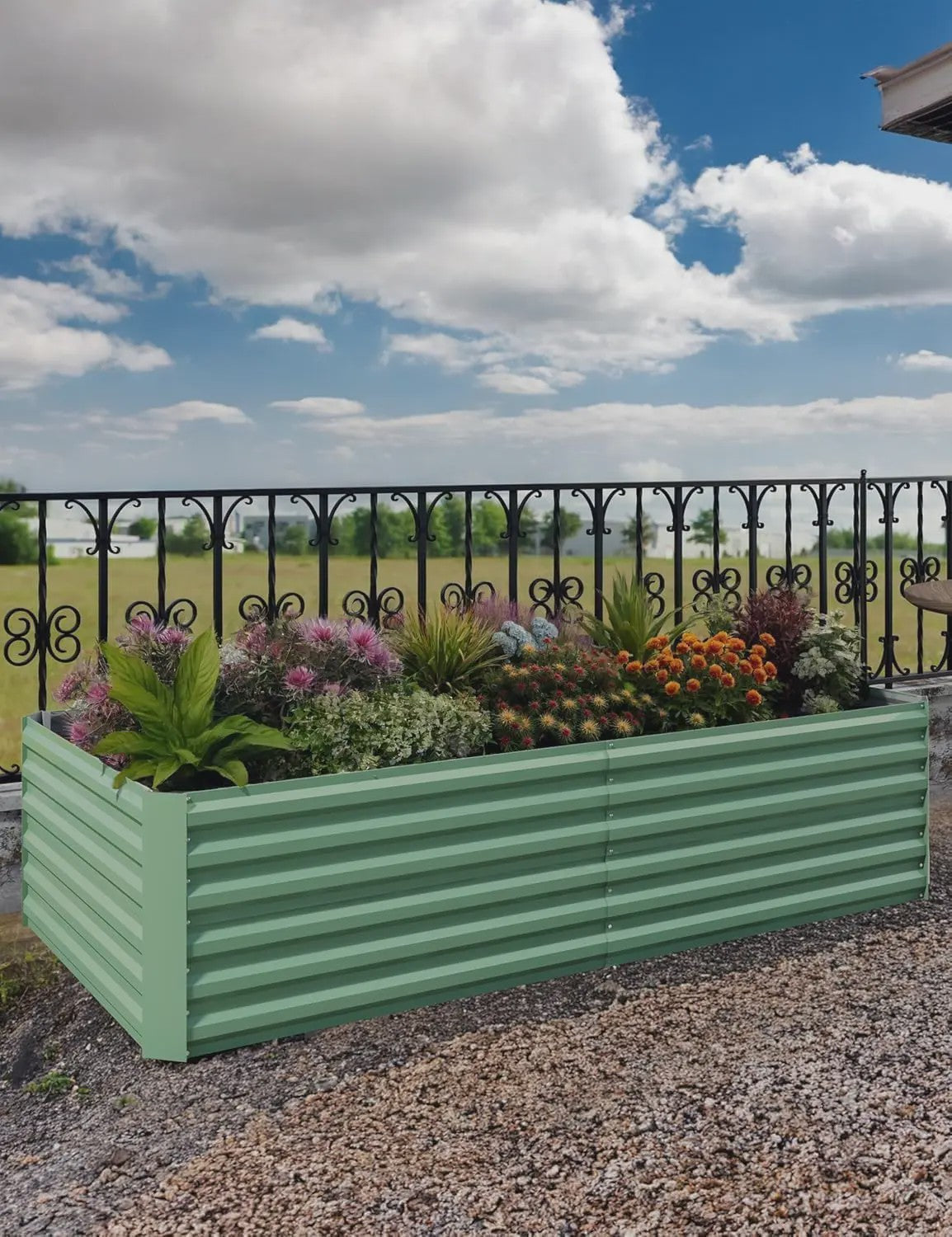 Verhoogd Tuinbed Metaal 6x3x2 ft (183x91 cm) - 60 cm Hoog, Groen, Roestbestendig & Eenvoudig te Monteren
