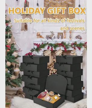 Luxe Zwarte Cadeaubox met Lint - Perfect voor Bruidsmeisjes, Afstuderen & Speciale Gelegenheden