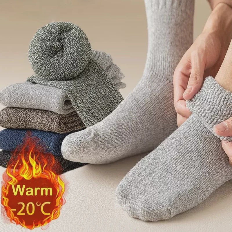 5 Paar Super Dikke Thermosokken Heren & Dames - Winter Warm & Anti-Koud