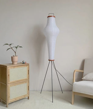 Akari Rijstpapier Vloerlamp met LED en E27 Fitting - Sfeervolle Verlichting voor Woonkamer & Slaapkamer