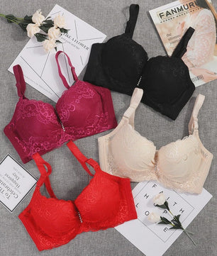 Plus Size Kant BH met Push-Up Effect - Comfortabele Bralette voor Dames (80-105 C/D Cup)