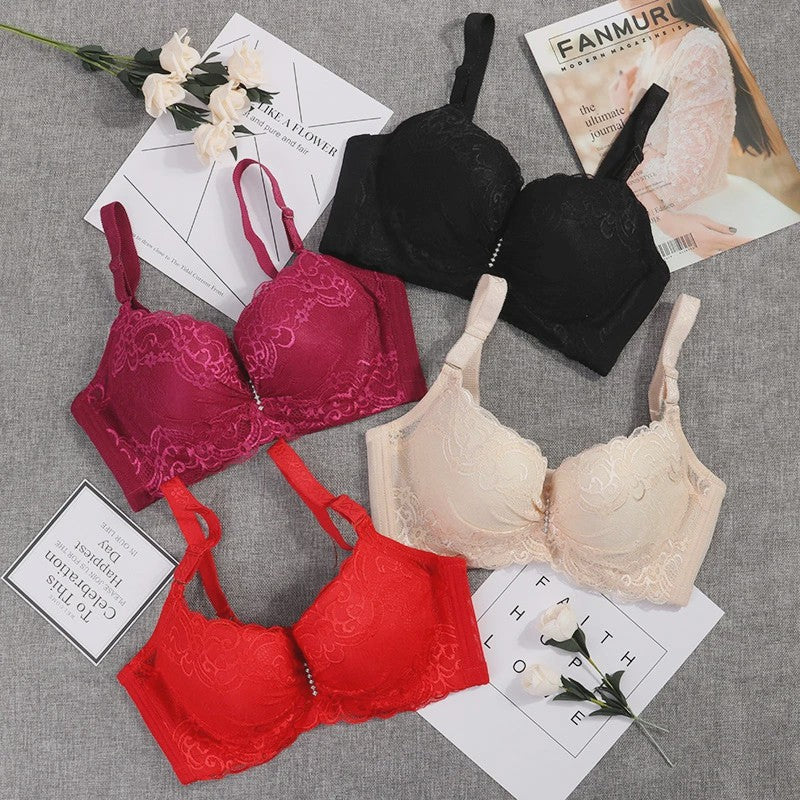 Plus Size Kant BH met Push-Up Effect - Comfortabele Bralette voor Dames (80-105 C/D Cup)