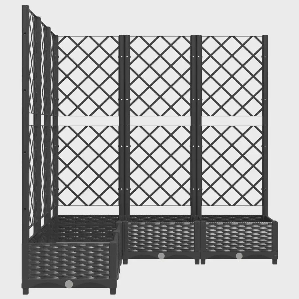 Zwarte Plantenbak met Trellis 120x120x121.5 cm - Verticale Tuin