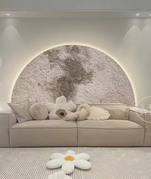 Creatieve Maan Wandlamp met Afstandsbediening - Dimbaar LED Schilderij voor Woonkamer