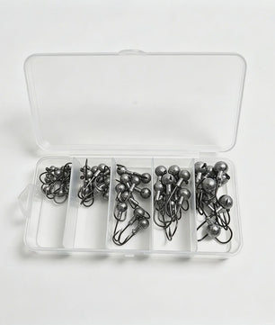 50-delige Set Jig Kop Haken voor Vissen | Diverse Gewichten (1g-5g)