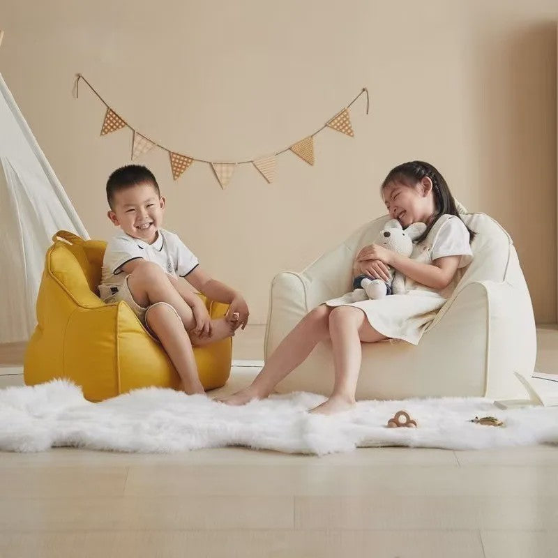 Kinder Pompoen Fauteuil Zitzak - Wasbare Hoes, Krasbestendig & Comfortabel