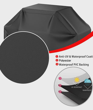 Waterdichte Grillhoes Zwart - Heavy Duty BBQ Cover voor Diverse Maten