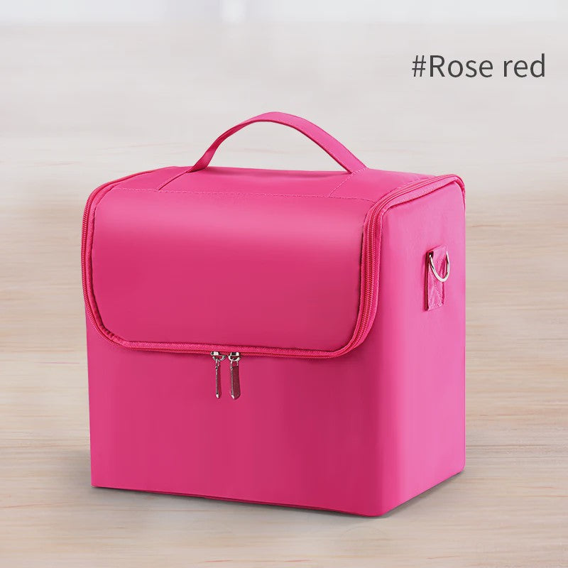 Professionele Make-up Koffer met 4 Lagen en Verstelbare Organizer - Reis- en Opbergtas
