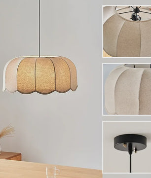 Scalloped Stof Hanglamp - Scandinavische Stijl - Woonkamer, Slaapkamer, Restaurant