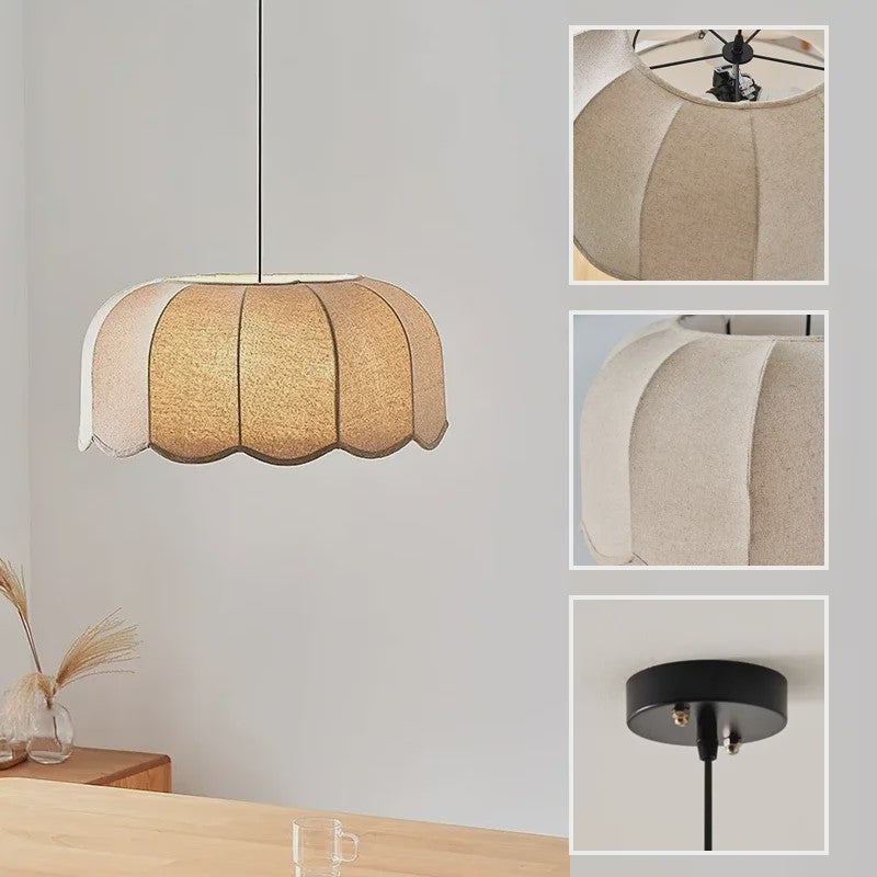 Scalloped Stof Hanglamp - Scandinavische Stijl - Woonkamer, Slaapkamer, Restaurant