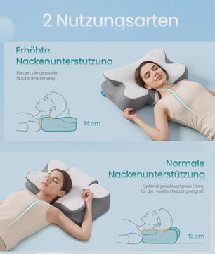 Ergonomisch Nekkussen van Traagschuim - Hoogte Verstelbaar & Wasbare Hoes