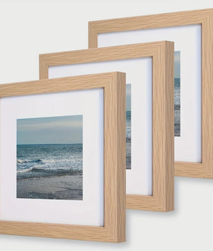 Set van 3 Houten Fotolijsten 25x25 cm - Wanddecoratie & Desktop