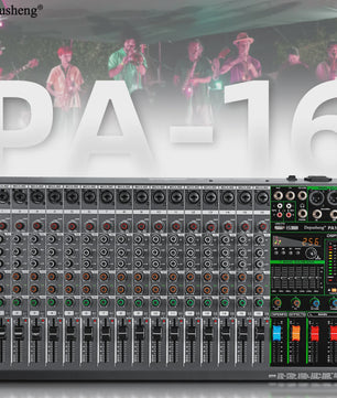 Depusheng PA Serie Audio Mixer Console: 6-16 Kanalen, USB, 48V Phantom Power & 256 DSP Effecten